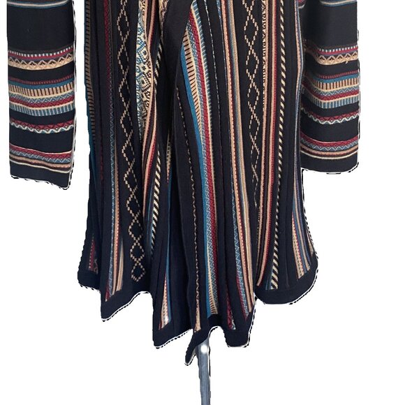 EUC ORVIS Multi-Colored Long Cardigan Sweater sz M - Picture 2 of 6